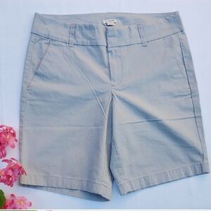 J. Crew Bermuda Light Gray Shorts Size 6